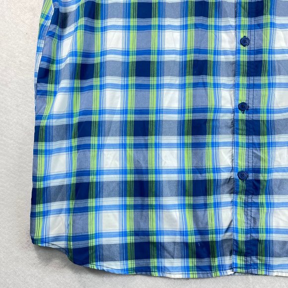 NWOT COLUMBIA Mens XXL Blue Plaid Omni Shield Vented Short Sleeve Fishing Shirt - Picture 5 of 11